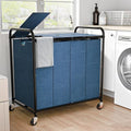 Laundry Sorter 4 Sections 48 Gal, Rolling Laundry Basket by OLLDIDE
