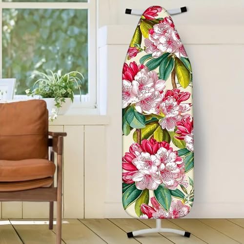 Nuxovilar Red White Floral Ironing Board Cover 15x54 Polyester - Image 2