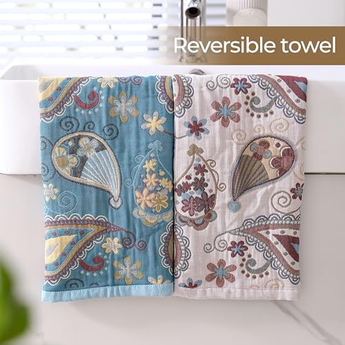 Cotton Reversible Boho Dish Towels, 4 Pack - Image 2