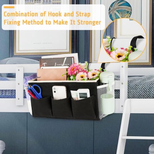 Lilithye Bedside Caddy, Bedside Storage Bag Hanging Organizer - Image 2