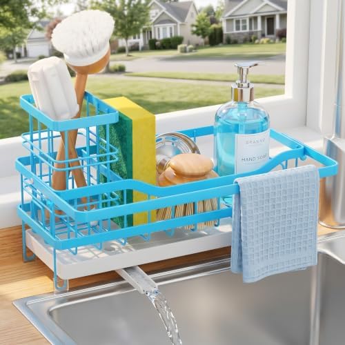 Sponge Holder for Kitchen Sink, Self-draining Sink Caddy by GUUKAR