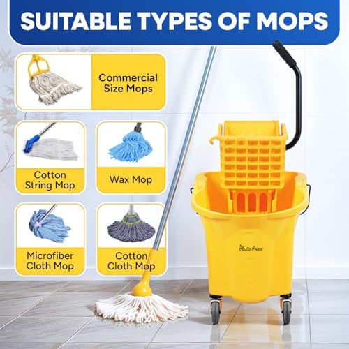 PLASTIC PRINCE Commercial Mop Bucket - Image 2