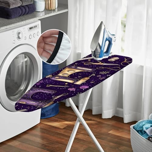 Nuxovilar Purple Sewing Machine Ironing Board Cover 15x54 Polyester - Image 6