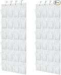 GORILLA GRIP Over the Door Shoe Organizer, 24 Large Pockets, Space Saving by Unknown