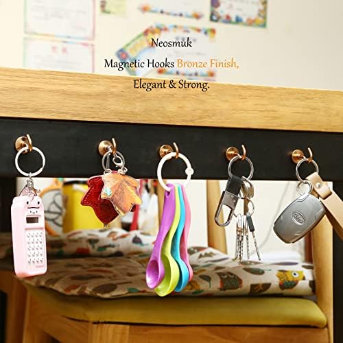 Neosmuk Magnetic Hooks Cruise Ship Essential, 30lb+ Bronze, 5 Pack - Image 4