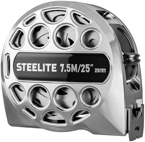 STEELITE Tape Measure 25'FT Stainless Steel Waterproof & Rustproof Retractable by STEELITE
