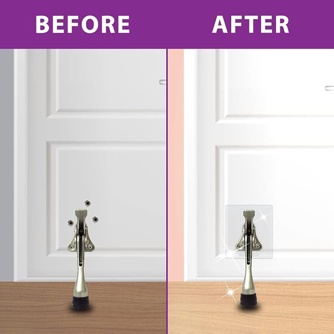 Door Stopper with Adhesive Bracket Stickers, No Drilling or Tools Needed - Image 6