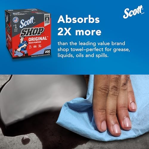 Scott Shop Towels Original, 200 Towels/Box, 8 Boxes/Case - Image 6