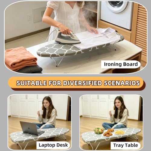 Tabletop Ironing Board with Heat Resistant Cover and Pad - Image 6