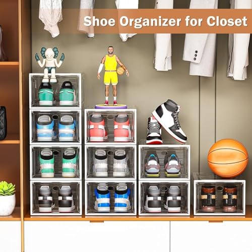 caktraie 10 Pack Thicken Shoe Organizer Stackable - Image 6