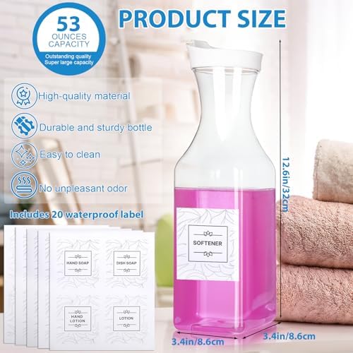 VZZNN 6 Pack Laundry Detergent Dispenser 53 oz Laundry Soap Dispenser - Image 2
