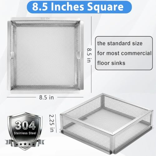 304 Stainless Steel Floor Sink Drain Cover – 8.5 Inch Heavy Duty Commercial - Image 3