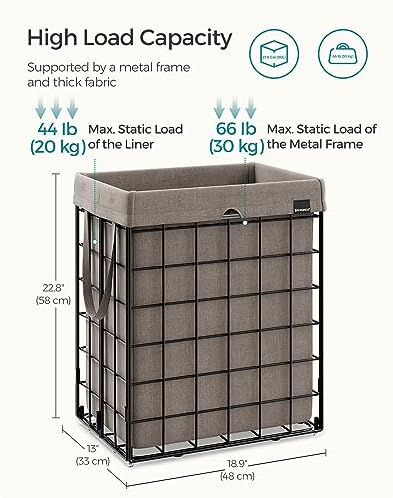 SONGMICS Laundry Hamper, Collapsible, 23.8 Gal. - Image 5