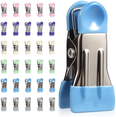 Heavy Duty Clothes Pins, 30 Pack 2.17 Inch Stainless Steel Chip Clips by Unknown