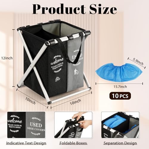 Foldable Shoe Covers Dispenser Box Storage - Image 2