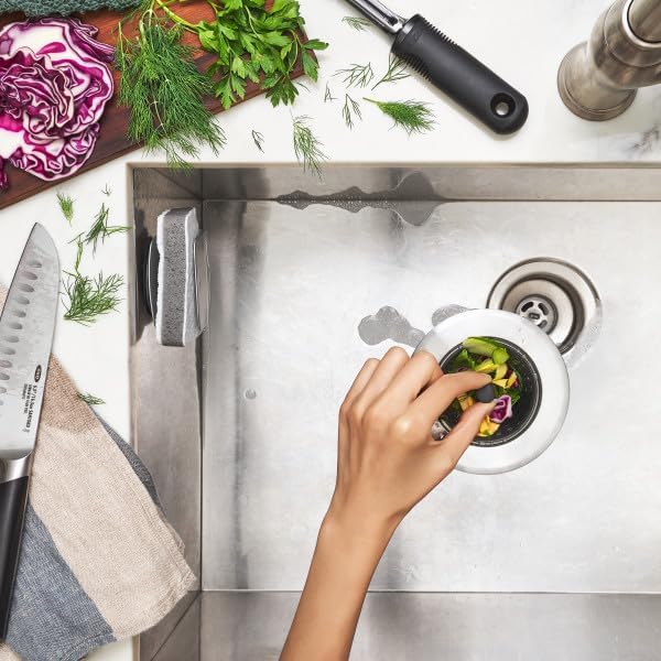 OXO Good Grips Silicone Sink Drain Strainer, Kitchen Sink Stopper - Image 6