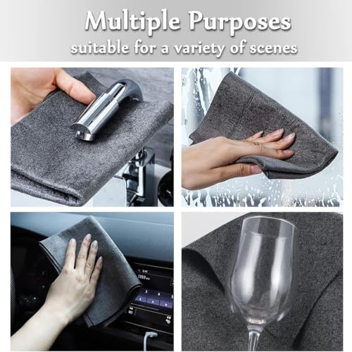 Magic Microfiber Cleaning Cloths, Streak Free Reusable Cleaning Towels - Image 6
