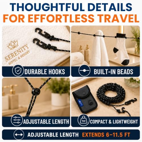Travel Clothesline – Lightweight Portable Clothesline - Image 4