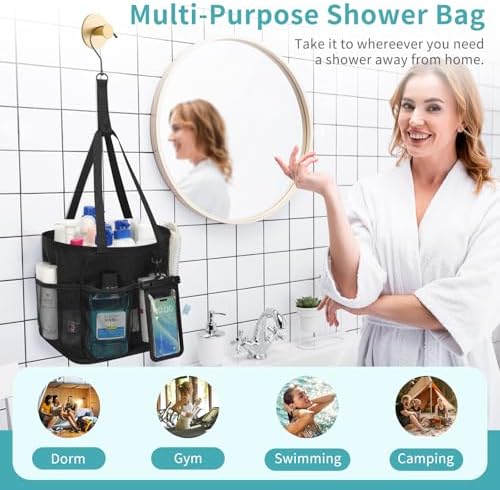 Shower Caddy Portable, Mesh Shower Caddy Hanging - Image 4