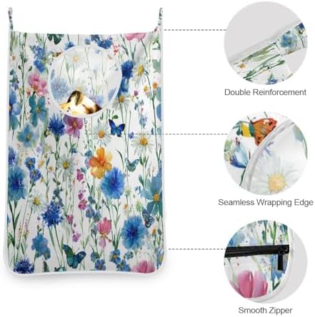 2PCS Hanging Laundry Hamper Bag Over the Door Laundry Hamper Wall Hamper Large - Image 6