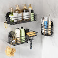 LEVERLOC Shower Caddy Suction Cup, 3 Pack Heavy Duty Bathroom Organizer by LEVERLOC
