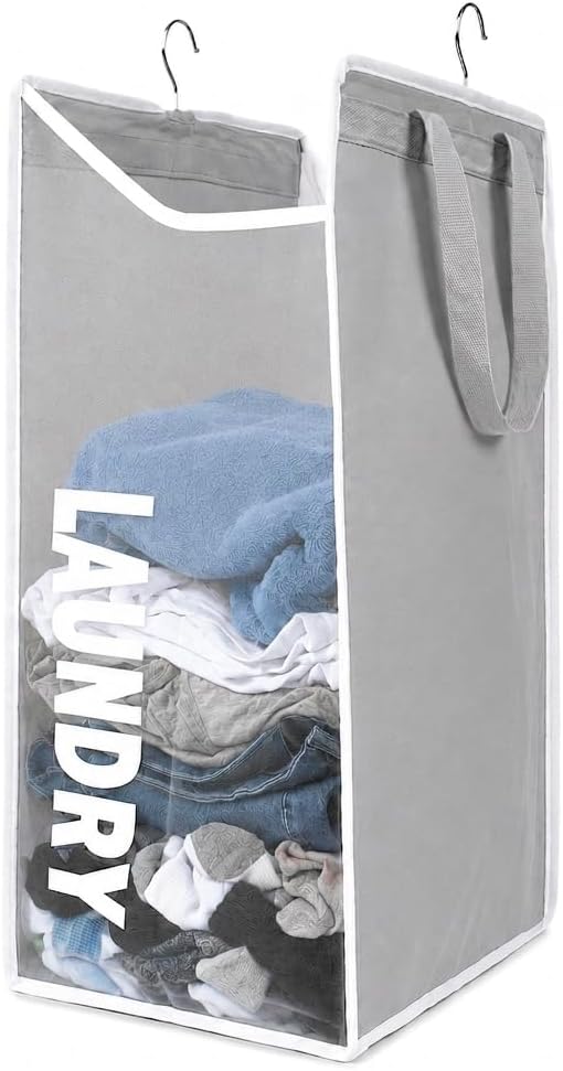 Hanging Laundry Hamper Bag for Closet – Space Saving hanging basket by DONAQ