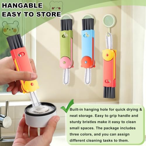 3 in 1 Cup Lid Gap Cleaning Brush, Home Kitchen Crevice Brush Cleaning Tools - Image 5