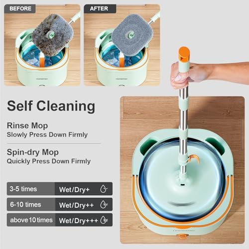 HoMettler Mop and Bucket Set | Spin Mop - Image 4