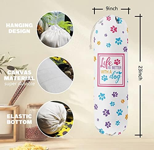 Funny Life Is Better With A Dog, Grocery Bags Holder Organizer - Image 2