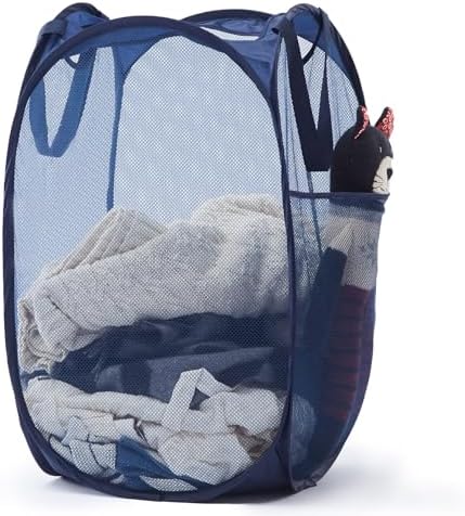 TECHMILLY Upgraded 105L Collapsible Mesh Pop Up Laundry Hamper by TECHMILLY