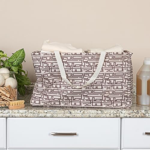 Household Essentials Tan Geometric Krush Container All-Purpose Utility Tote - Image 2