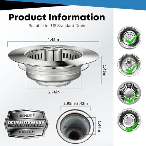 Upgraded 3 in 1 Kitchen Sink Drain Strainer - Image 4