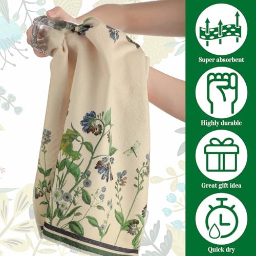 Bencailor 6 Pcs Spring Floral Kitchen Towels Decorative Sets Dish Towels - Image 6