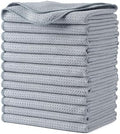 POLYTE 340 GSM Microfiber Waffle Kitchen Dish Tea Towel, 16x28 in, 12 Pack by Polyte