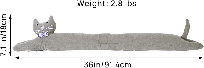 36 Inch 3LB Heavy Duty Under Door Draft Stopper, Decorative Soundproof Door - Image 2