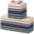 Homaxy 12 Pack 100% Cotton Kitchen Towels and Dishcloths Set by Homaxy