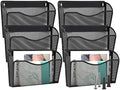 EASEPRES 6 Single Pocket Mesh Hanging File Organizer, Vertical Wall Mounted by EASEPRES