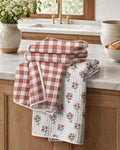 Miss Adola Reversible Microfiber Kitchen Towels Set of 2, Rustic Bloom by MissAdola