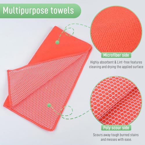 SINLAND Dish Cloth for Washing Dishes Kitchen Washcloth Cleaning Cloth - Image 3