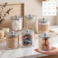 6 Pcs Plastic Holder Dispenser Bathroom Jars by Yaomiao