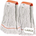 Nine Forty 2-Pack Industrial and Commercial-Grade Looped End Wet Mop Head Refill by NineForty