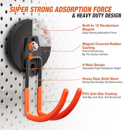 Large Strong Magnetic Hooks For Hanging Heavy Duty, Industrial Magnet Hook - Image 2