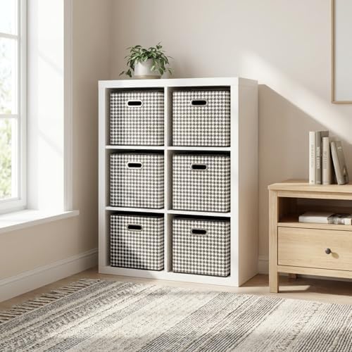 Household Essentials Foldable Fabric Storage Cubes 6-Pack – 11x11x11 Stackable - Image 6