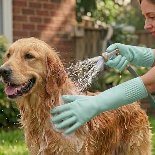 Rubber Dishwashing Gloves, Reusable Cleaning Gloves - Image 6
