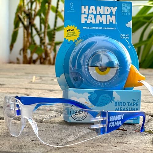 Handy Famm Kids Tape Measure & Safety Glasses Bundle, 2 of Each, Ages 3-9 - Image 4