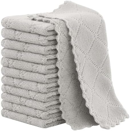 Homaxy Super Soft 12 Pack Coral Velvet Dish Cloths by Homaxy