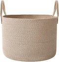 JMvicyroam 65L Extra Large Machine Washable Cotton Rope Blanket Basket by JMvicyroam