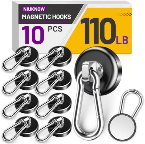 Heavy Duty Magnetic Hook, 10 Pack by Unknown