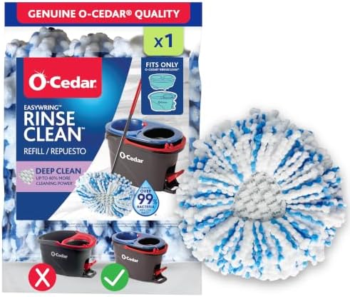 O-Cedar Genuine RinseClean Deep Clean Spin Mop Head Replacement | 40% More by O-Cedar