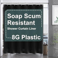 AmazerBath Black Shower Curtain Liner Plastic 78 Inches Long, Premium PEVA by AmazerBath